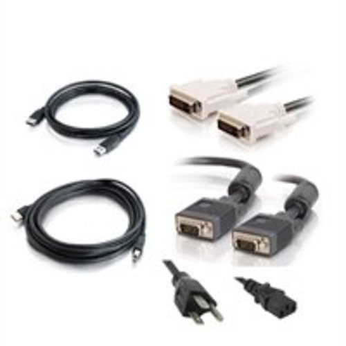 C2G 7067581 10 Feet Monitor Arm Cable Kit includes DVI, VGA and USB Cables - Black