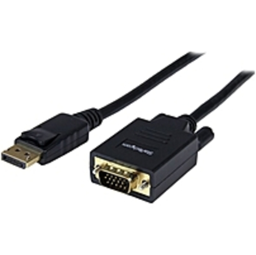 StarTech.com 6 ft DisplayPort to VGA Adapter Converter Cable - DP to VGA 1920x1200 - Black - DisplayPort/VGA for Projector, TV, Notebook, Monitor, Vid