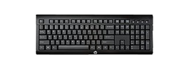 HP E5E77AA K2500 Wireless Keyboard for PC - USB - 2.4 GHz - Black