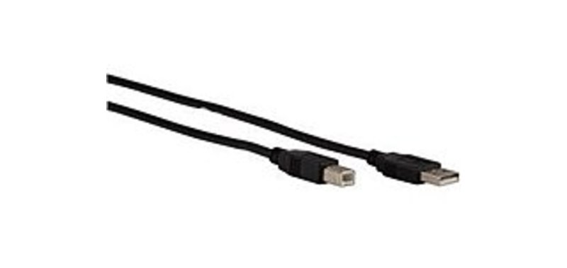 V7 V7-USB2AB-20IN USB Cable - Type A Male to Type B  Male - Male - Black - 1.7 Feet