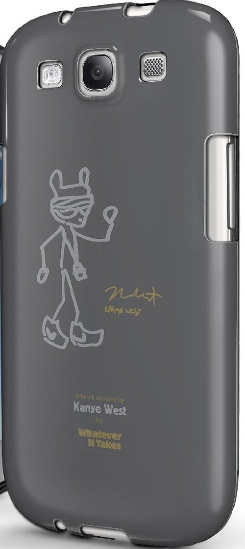 Symtek Whatever It Takes WUS-GS3-GKW01 Premium Gel Shell for Samsung Galaxy S III - Kanye West Grey