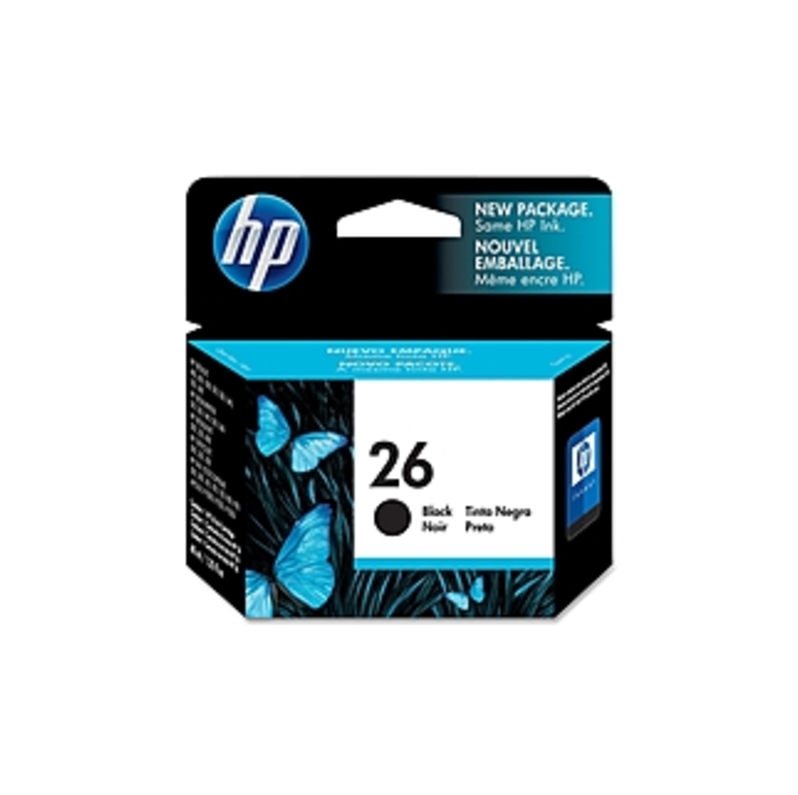 HP 26 Black Original Ink Cartridge - Black - Inkjet - 790 Page - 1 Each