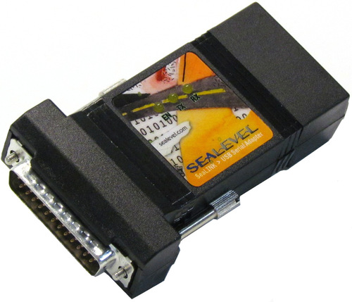 SeaLevel 2104-ROHS-SG USB to RS-422/485/530 Serial Adapter - DB25M - 921.6 Kbps - Black