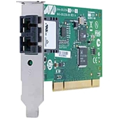 Allied Telesis 100Mbps Fast Ethernet Dual Fiber Network Interface Card - PCI - 2 Port(s) - 2 x SC Port(s) - Optical Fiber - Low-profile