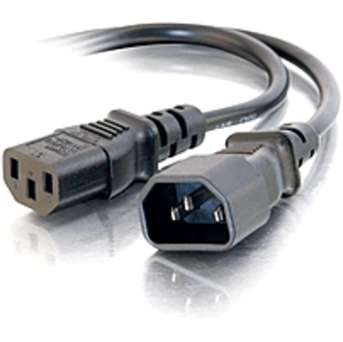 C2G 3ft Computer 18 AWG Power Cord Extension (IEC320C14 to IEC320C13) - 3ft