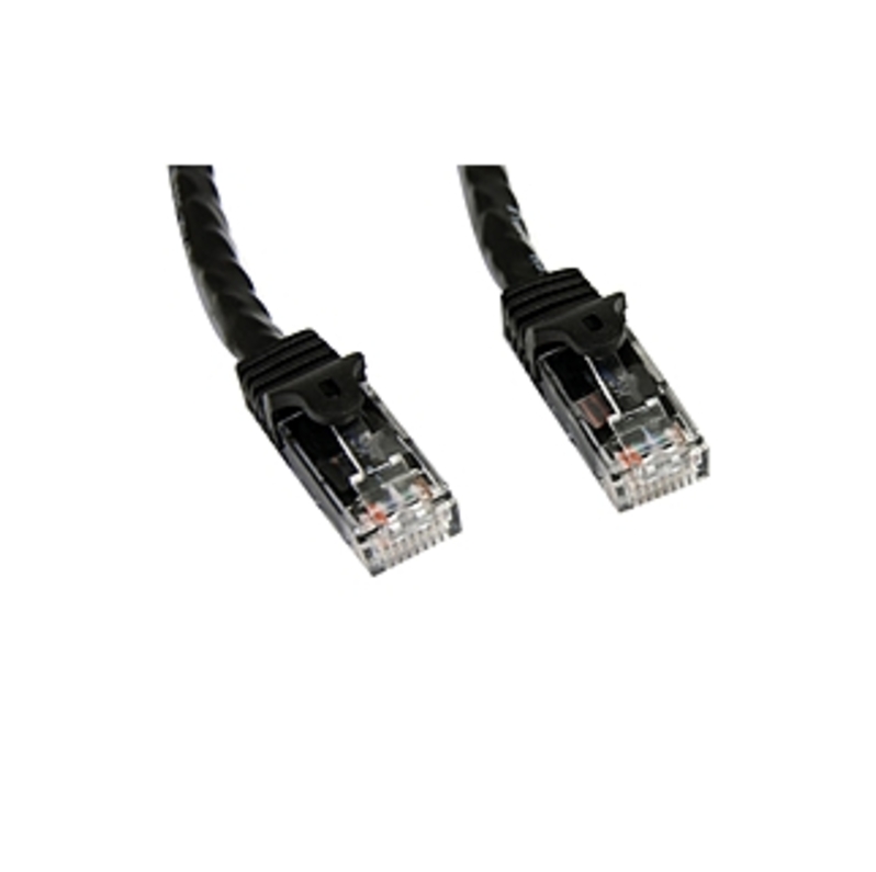 StarTech.com 100 ft Black Snagless Cat6 UTP Patch Cable - Category 6 - 100 ft - 1 x RJ-45 Male Network - 1 x RJ-45 Male Network - Black