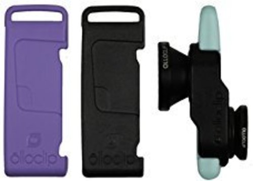 Olloclip Fisheye/Wide Angle/Macro Lens - 3-In-1 Photo Lens for iPhone 5/5S - Black/Lavender/Mint Green - OCEU-IPH5-L1BK-SBK-2