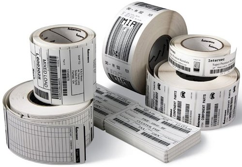 Intermec E03471 4-Roll Duratran II Paper Label Tag with a Sensor Mark - 4.125 x 9.5 inches - White