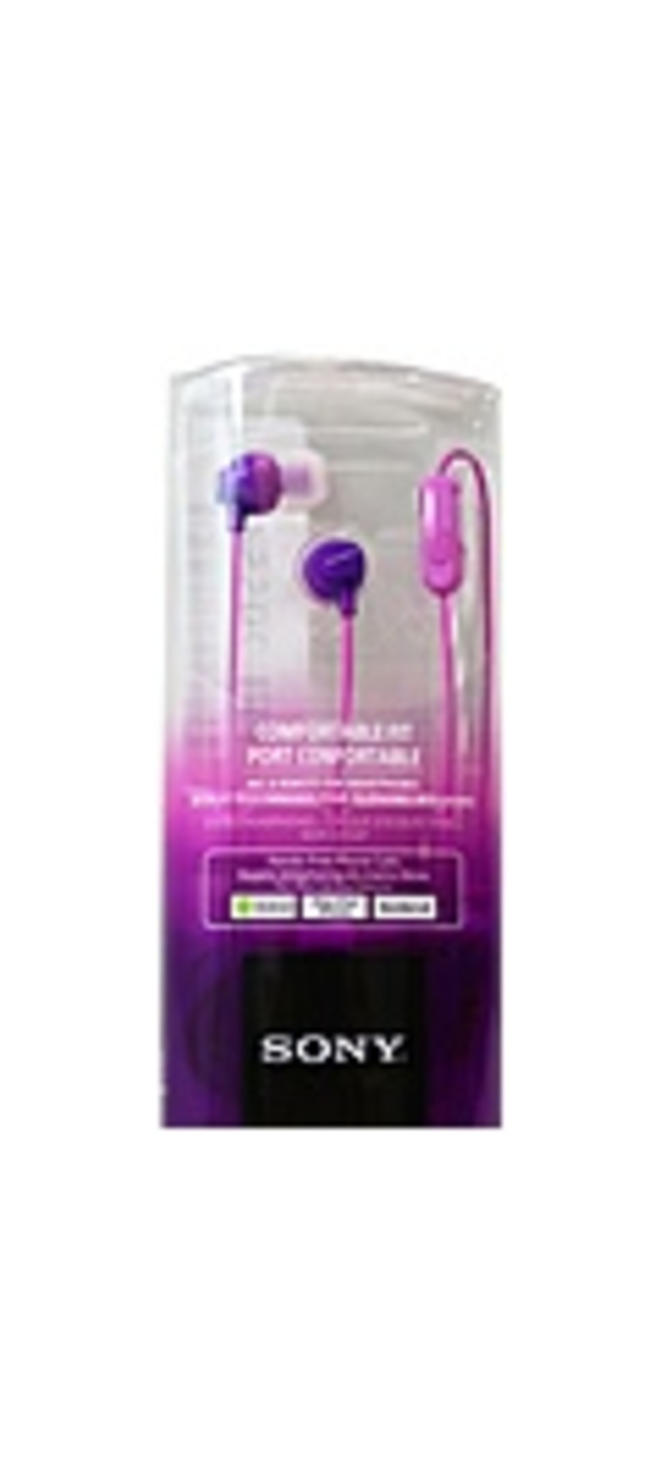 Sony MDR-EX15AP/V In-Ear Headphones with Microphone - Violet