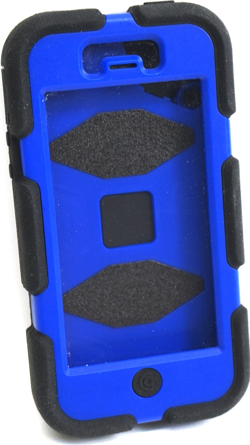 Griffin Survivor Carrying Case (Holster) for iPhone - Black, Blue - Dirt Resistant, Sand Resistant, Vibration Resistant, Shock Absorbing, Water Resist
