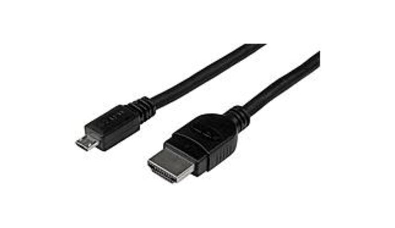 StarTech.com MHDPMM3M 3m Passive Micro USB to HDMI MHL Cable - USB/HDMI for Audio/Video Device, Cellular Phone, Tablet PC, TV, Monitor, Projector - 9.
