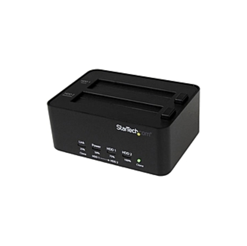 StarTech.com USB 3.0 SATA Hard Drive Duplicator & Eraser Dock - Standalone 2.5/3.5in HDD & SSD Eraser and Cloner - 2 x Total Bay - 2 x 2.5"/3.5" Bay -