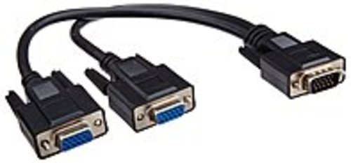 Belkin VGA Splitter Video Cable - VGA for Video Device - Splitter Cable - 1 ft - HD-15 Male VGA - 2 x HD-15 Female VGA