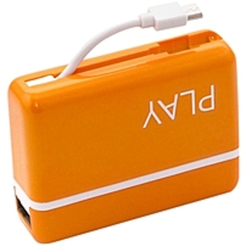 iDeaUSA PLAYPower BP-33O Portable Power Bank - 5200 mAh - Orange
