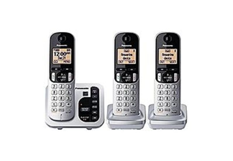 Panasonic KX-TG433SK DECT 6.0 3-Handset Cordless Phone - Black