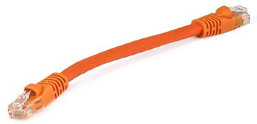 Monoprice 104978 0.5 Feet 24AWG Cat5e 350 MHz UTP Bare Copper Ethernet Network Cable - Orange