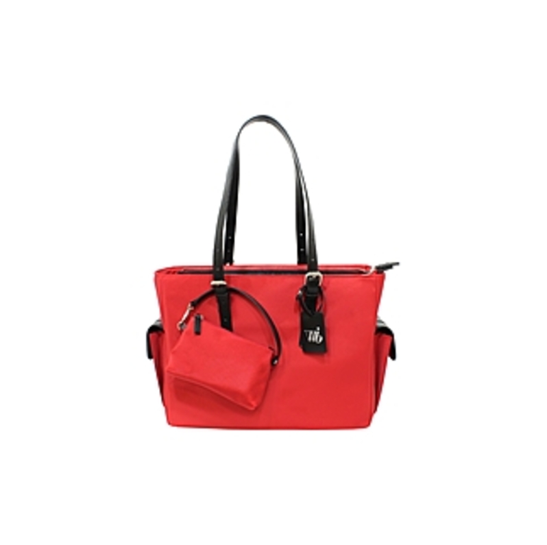 Image of WIB Liberator Carrying Case (Tote) for 14.1" Notebook - Red - MicroFiber Body - Nylon Interior Material - Handle - 11.5" Height x 14.5" Width x 5" Dep