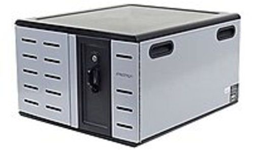 Ergotron DM12-1012-1 Notebook Cabinet - Up to 14-inch Screen Support - Desktop - Steel - Black / Silver