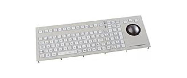 NSI KSTL105B 105-Key Short Travel Keyboard With Trackball