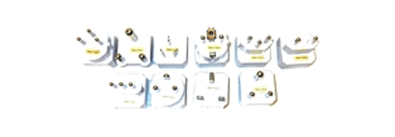 Sole Source TPAK-10EP-TAA Universal WorldWide Travel Adapter Set - Continential Europe, Asia, South America, North America - 10 Pieces - White