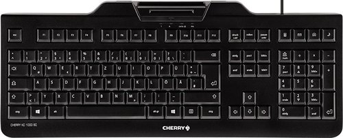 Image of Cherry JK-A0104EU-2 KC 1000 SC Keyboard - Cable Connectivity - USB Interface - 104 Key - English (US) - Black