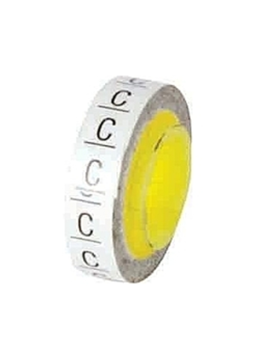 3M SDR-C White Marker Electrical Marking Tape Roll Refill - Letter C - White