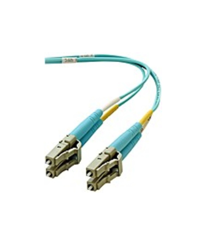 Belkin Fiber Optic Network Cable - 9.84 ft Fiber Optic Network Cable for Network Device - LC Male Network - LC Male Network - Aqua