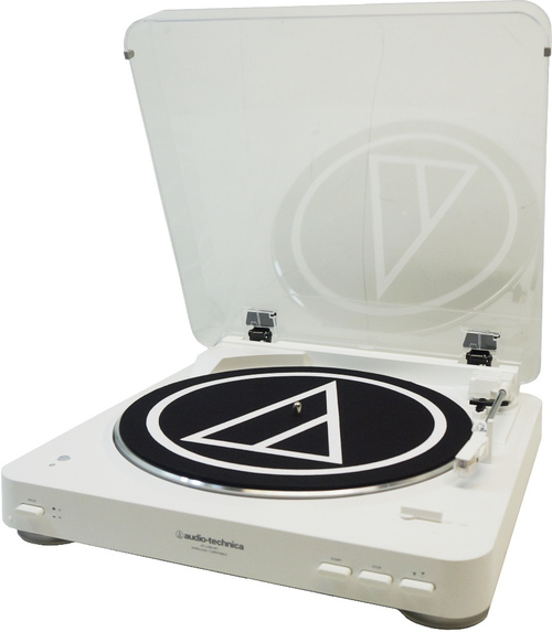 Audio-Technica Fully Automatic Wireless Belt-Drive Stereo Turntable - Belt DriveAutomatic Tone Arm - White - Bluetooth - Audio Line Out