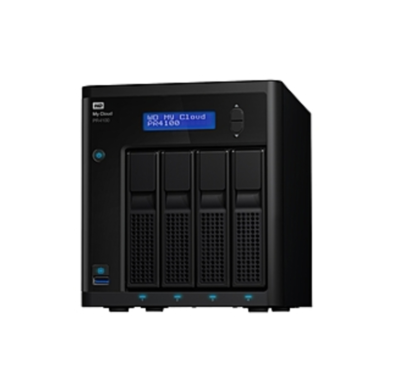 WD 24TB My Cloud PR4100 Pro Series Media Server with Transcoding, NAS - Network Attached Storage - Intel Pentium N3710 Quad-core (4 Core) 1.60 GHz - 2