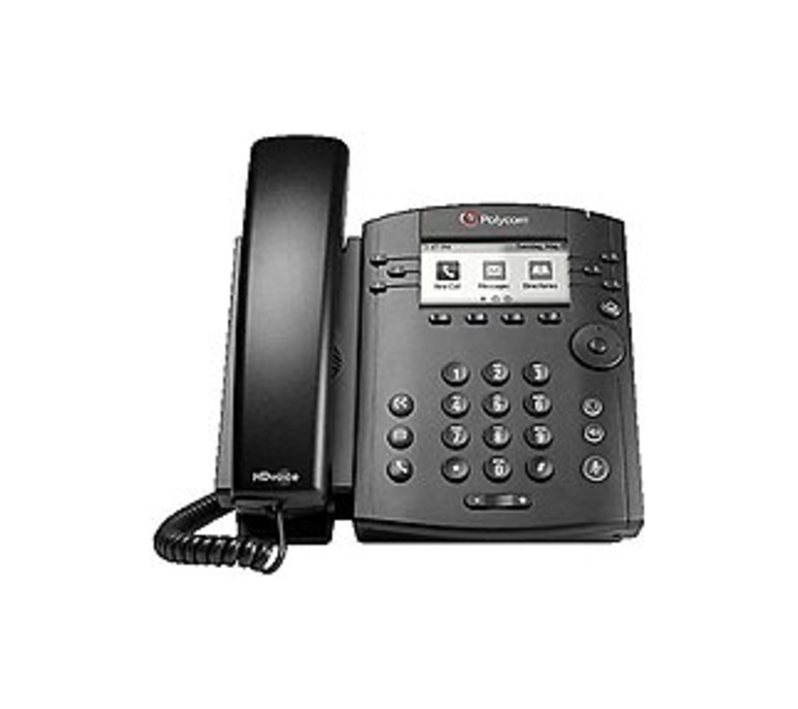 Polycom VVX 301 2200-48300-025 6-Line VoIP phone - LCD Display - 2 x Ethernet 10Base-T/100Base-TX/1000Base-T - SDP,SIP - Black