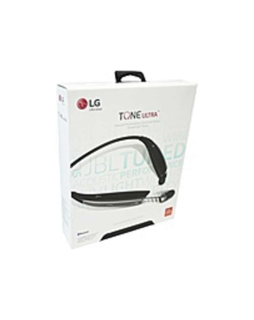 LG Tone Ultra Premium Wireless Stereo Headset - Stereo - Black - Wireless - Bluetooth - 33 ft - Behind-the-neck, Earbud - Binaural - In-ear