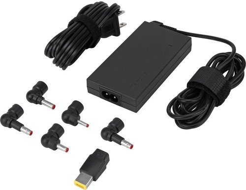 Targus APA52US 65W AC Ultra-Slim Universal Laptop Charger - 5 Tips - Black