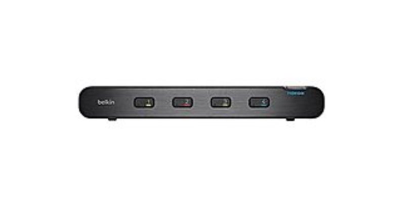 Belkin Components F1DN104K-3 Advanced Secure 4-Port Keyboard/Mouse Switch - PS/2, USB - Black