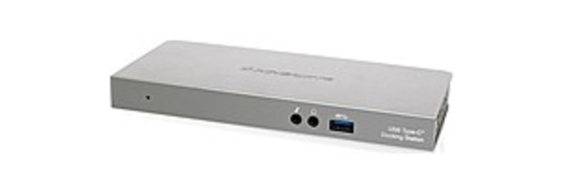 IOGEAR Docking Station - for Notebook/Desktop PC - USB Type C - 4 x USB Ports - 4 x USB 3.0 - Network (RJ-45) - HDMI - DisplayPort - Audio Line Out -