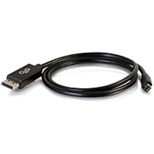 Image of C2G 54302 10ft Mini DisplayPort to DisplayPort Adapter Cable for Laptops and Tablets - M/M Black - Mini DisplayPort/DisplayPort for Audio/Video Device