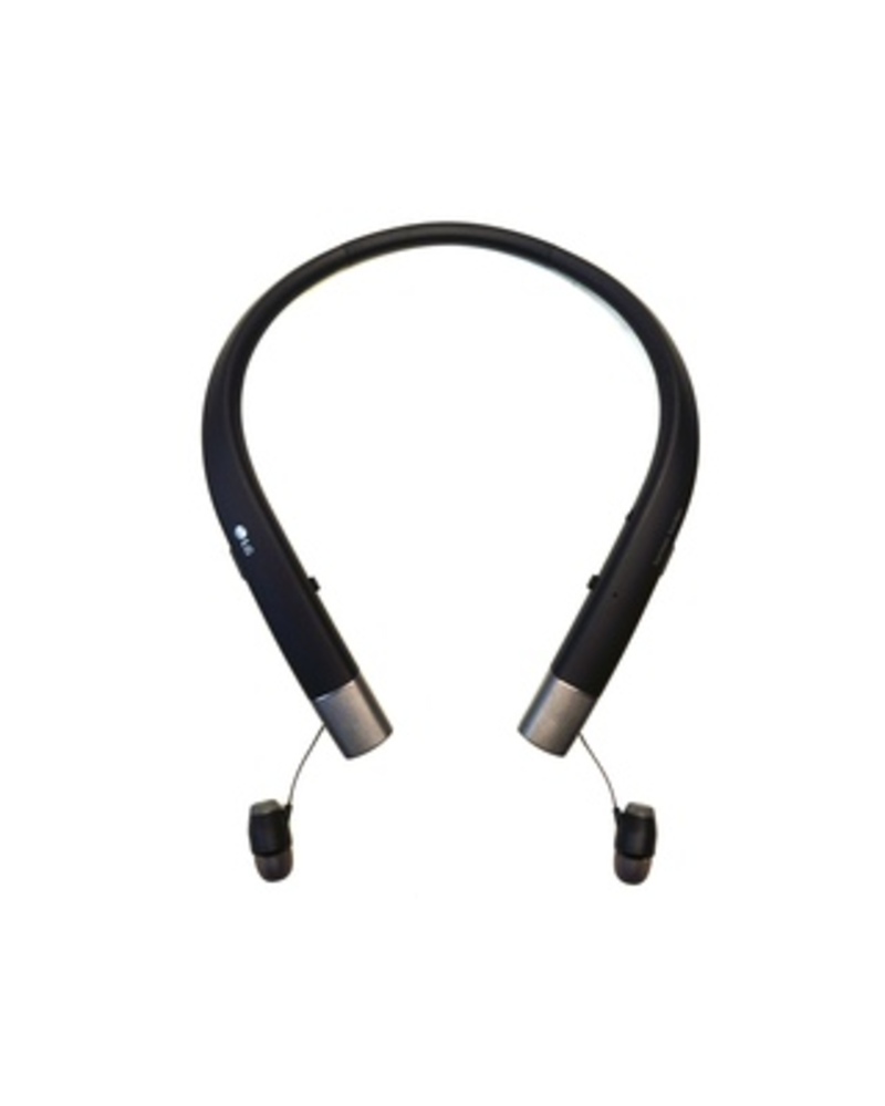 LG Tone Infinim Wireless Stereo Headset - Stereo - Black - Wireless - Bluetooth - 33 ft - Behind-the-neck, Earbud - Binaural - In-ear
