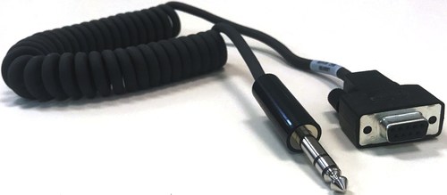 Psion L9000165 Cable Connector - DB9 Female Serial to 6.3 mm Jack - Black