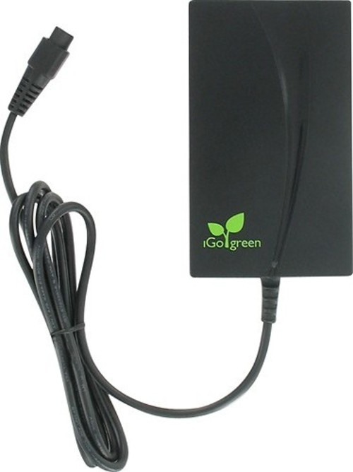 iGo PS00136-2007 90 Watts Universal  Mini Notebook Wall Charger - USB Port - Interchangeable Tips - Black
