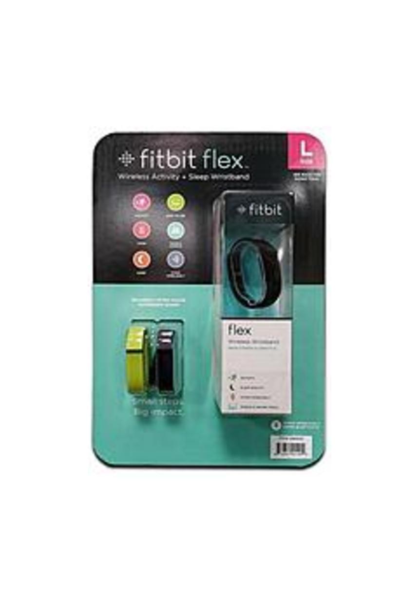 FitBit FB401CPL Flex Wireless Activity and Sleep Tracker - Large - Black with Lime and Navy Accessory Bands