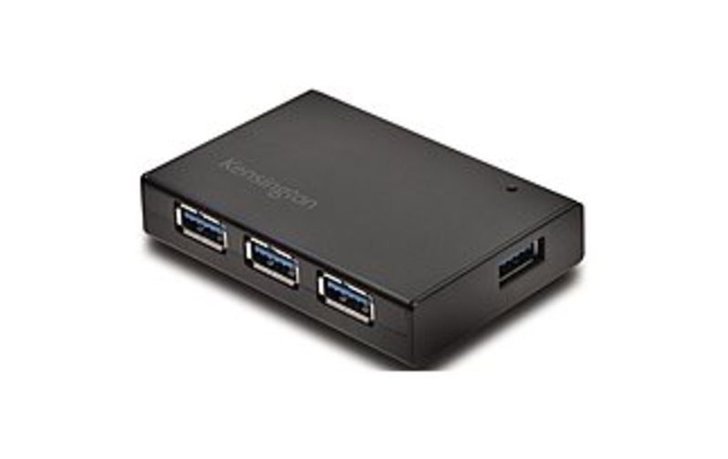 Kensington K33979AM UH4000C 4-Port USB 3.0 External Hub with Charger - Black