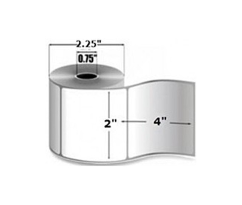 Intermec Duratherm II Barcode Label - Permanent Adhesive - 2" Width x 4" Length - 2 1/4" Diameter - Rectangle - 3/4" Core - Direct Thermal - 126 / Rol