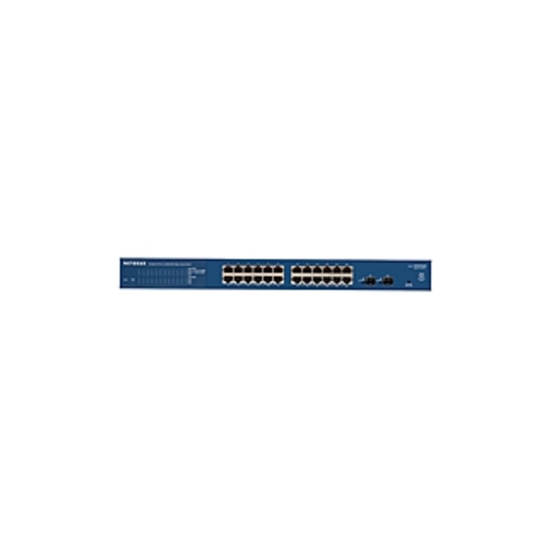 Image of Netgear ProSafe GS724Tv4 Ethernet Switch - Manageable - 2 Layer Supported - 1U High - Rack-mountable, Desktop