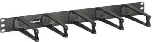 Cables To Go 757120145950 1U Horizontal Cable Management Panel with 5 High Capacity D-Rings