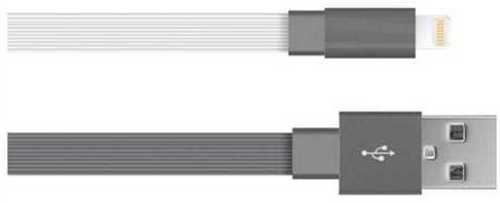 Just Wireless 705954051473 6 Feet 8-Pin Lightning to USB Charging Cable for iPhone - Gray/White