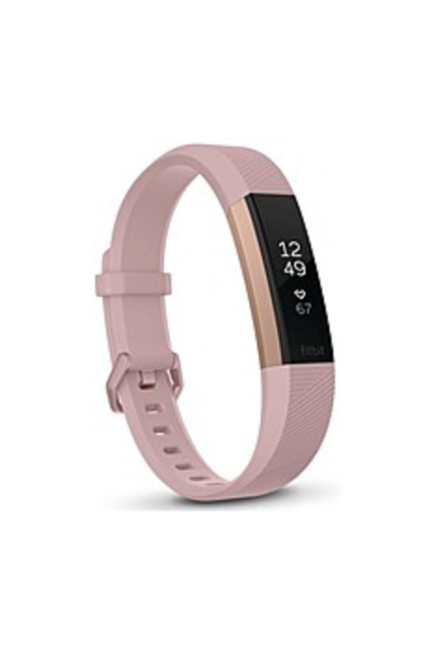 Fitbit FB408RGPKS Alta HR Activity Fitness Tracker with Heart Rate Monitor - Small - Soft Pink/Rose Gold