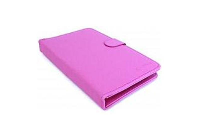 Linsay PINKK-7 7-Inch Portfolio Leather Blended Keyboard Case - Pink