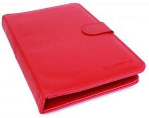 Linsay REDK-7 7-Inch Portfolio Leather Blended Keyboard Case - Red