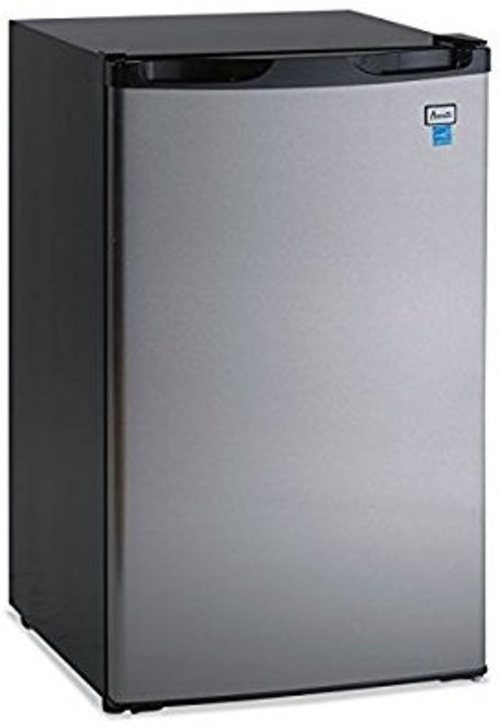 Avanti AVARM4436SS Counterhigh Refrigerator with Full-Width Freezer Shelf - 4.4 Cubic Feet - Black/Stainless Steel