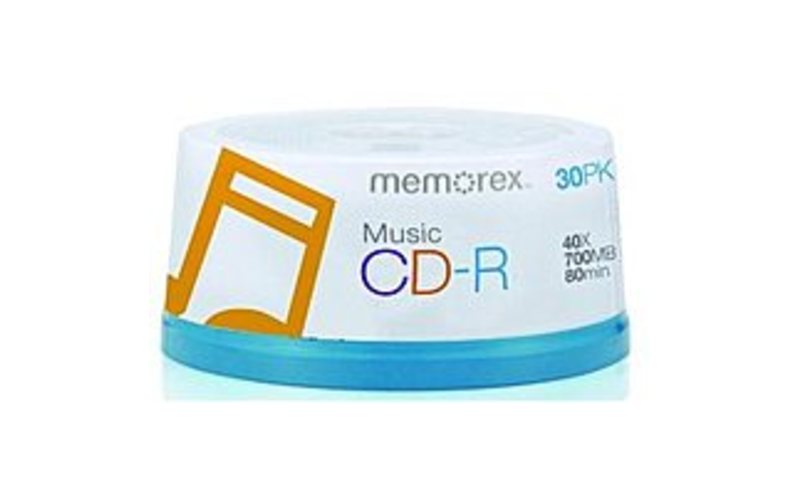 Memorex 15404001 CD-R Media Spindle Discs - 80 Minute - 700 MB - 30 Pack