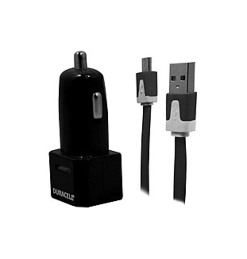 Duracell PRO198 3.1 A Dual USB AC Charger with 6 Feet Micro USB Cable - Black